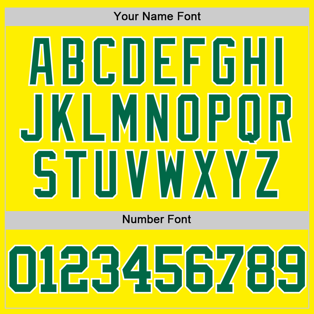 Custom Light Yellow Kelly Green-White Authentic Basketball Jersey