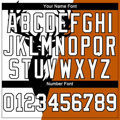 Custom White Texas Orange-Black 3D Animal Deer Hunting Long Sleeve Performance T-Shirt