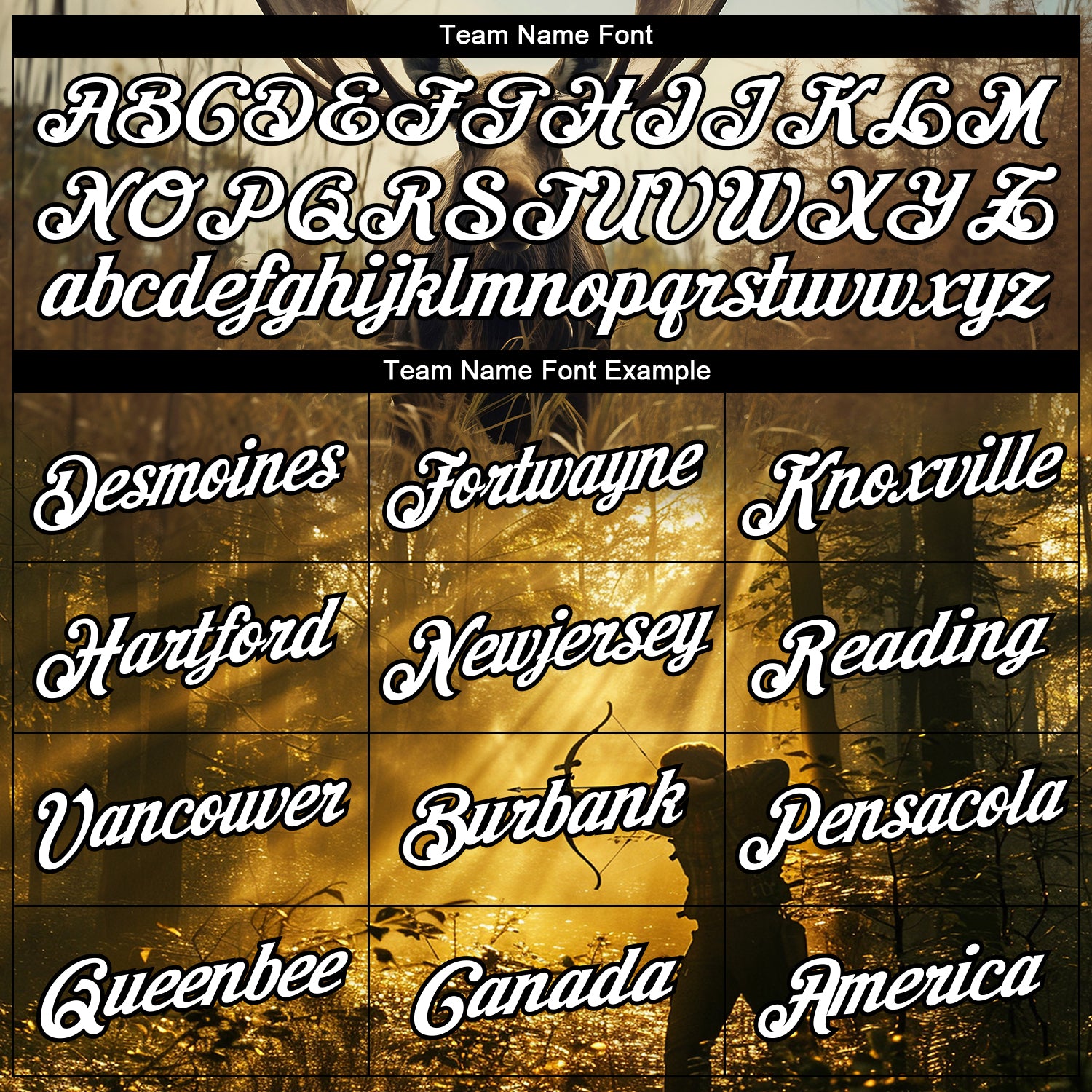 Custom Old Gold White-Black 3D Animal Deer Hunting Tool Arrow Hunter Long Sleeve Performance T-Shirt