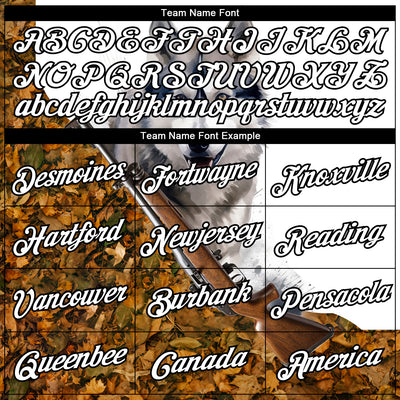 Custom White Black 3D Animal Wolf Hunting Tool Gun Long Sleeve Performance T-Shirt