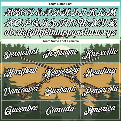 Custom Ice Blue White-Black 3D Hunting Tool Gun Long Sleeve Performance T-Shirt