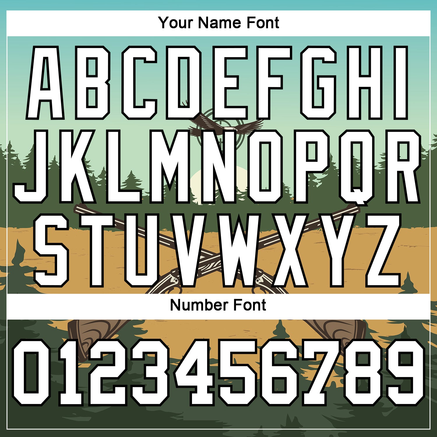 Custom Ice Blue White-Black 3D Hunting Tool Gun Long Sleeve Performance T-Shirt