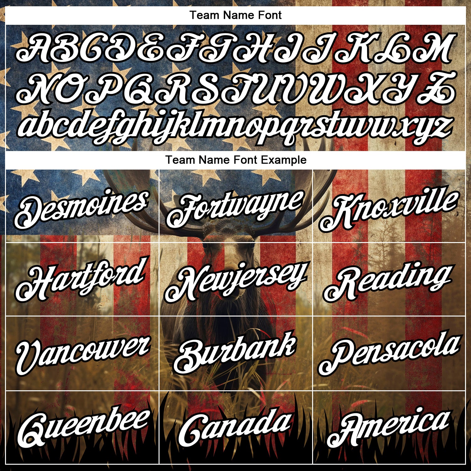 Custom Black White 3D Animal Deer Hunting American Flag Long Sleeve Performance T-Shirt