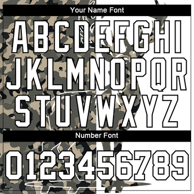 Custom Camo White-Black 3D Animal Deer Hunting Long Sleeve Performance T-Shirt