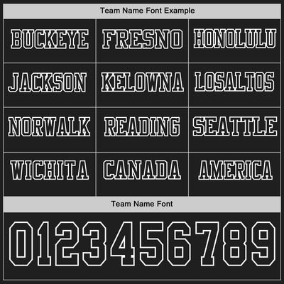 Custom Black White Long Sleeve Authentic Football Jersey