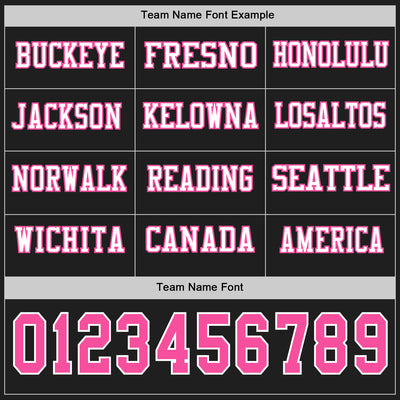 Custom Black Pink-White Long Sleeve Authentic Football Jersey