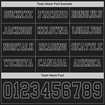 Custom Black Gray Long Sleeve Authentic Football Jersey