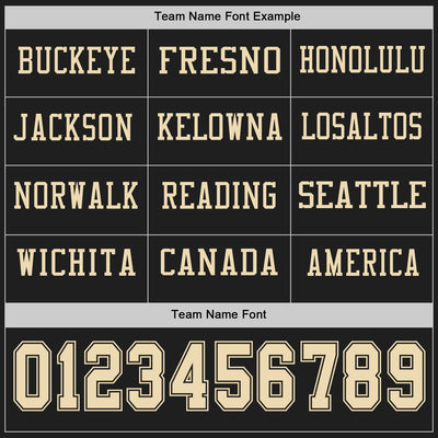 Custom Black Cream Long Sleeve Authentic Football Jersey