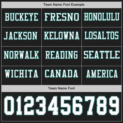 Custom Black White Gray-Midnight Green Long Sleeve Authentic Football Jersey