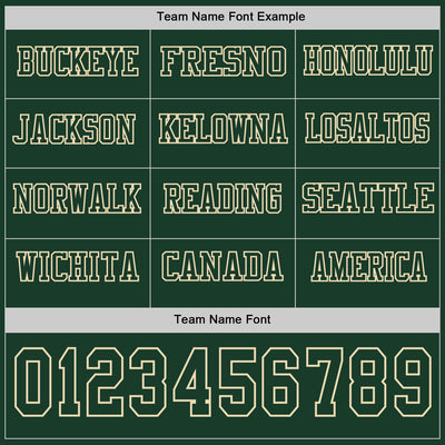 Custom Green Cream Long Sleeve Authentic Football Jersey