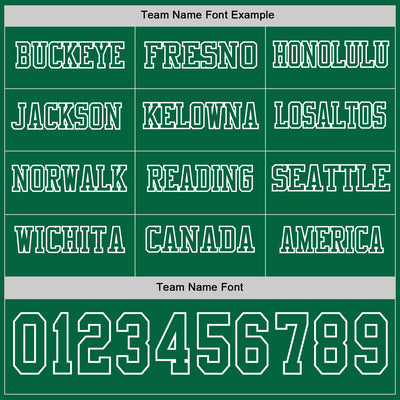 Custom Kelly Green White Long Sleeve Authentic Football Jersey