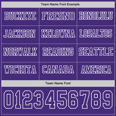 Custom Purple White Long Sleeve Authentic Football Jersey
