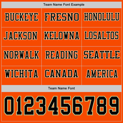 Custom Orange Black Cream-Old Gold Long Sleeve Authentic Football Jersey