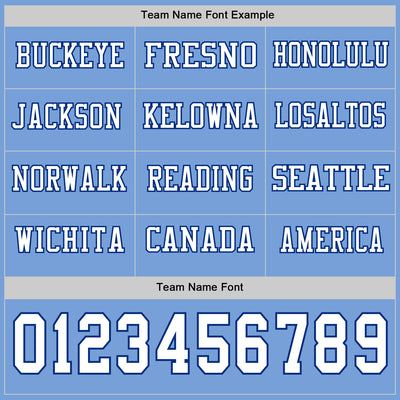 Custom Light Blue White-Royal Long Sleeve Authentic Football Jersey