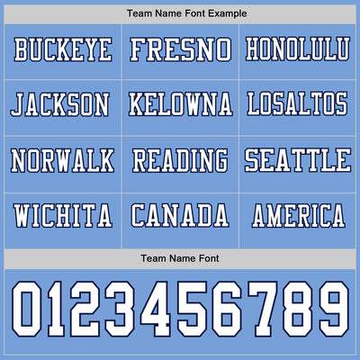 Custom Light Blue White-Navy Long Sleeve Authentic Football Jersey