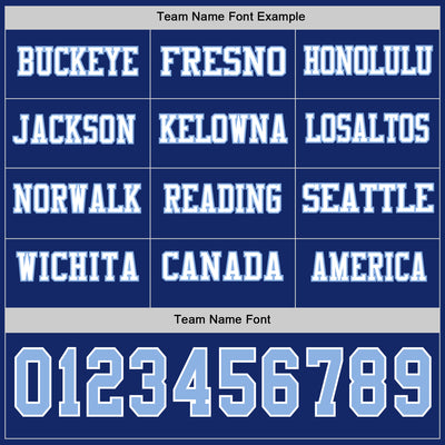 Custom Royal Light Blue-White Long Sleeve Authentic Football Jersey