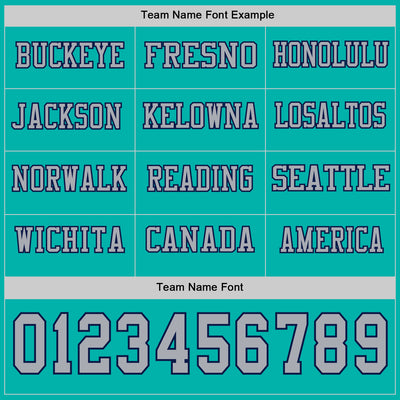 Custom Aqua Gray-Navy Long Sleeve Authentic Football Jersey