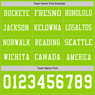 Custom Neon Green White Long Sleeve Authentic Football Jersey