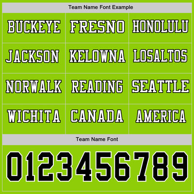 Custom Neon Green Black-White Long Sleeve Authentic Football Jersey