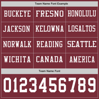 Custom Burgundy White Long Sleeve Authentic Football Jersey