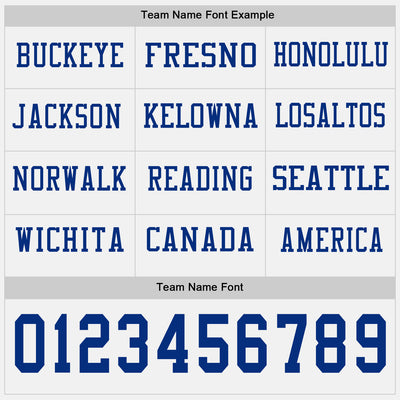 Custom White Royal Long Sleeve Authentic Football Jersey