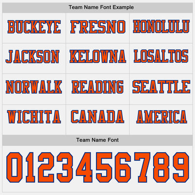 Custom White Orange-Royal Long Sleeve Authentic Football Jersey