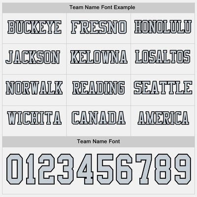 Custom White Silver-Black Long Sleeve Authentic Football Jersey