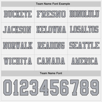 Custom White Gray-Steel Gray Long Sleeve Authentic Football Jersey