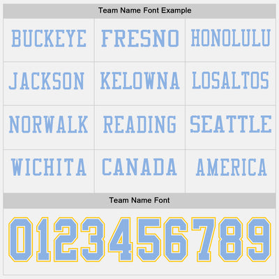 Custom White Light Blue-Yellow Long Sleeve Authentic Football Jersey