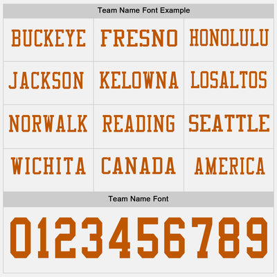 Custom White Texas Orange Long Sleeve Authentic Football Jersey