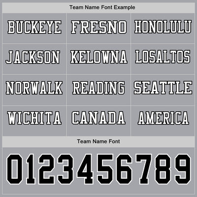 Custom Gray Black-White Long Sleeve Authentic Football Jersey