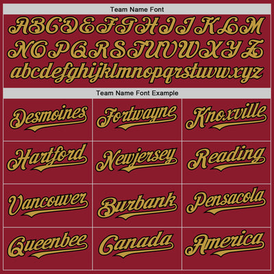 Custom Maroon Black-Old Gold Mesh Authentic Throwback Baseball Jersey