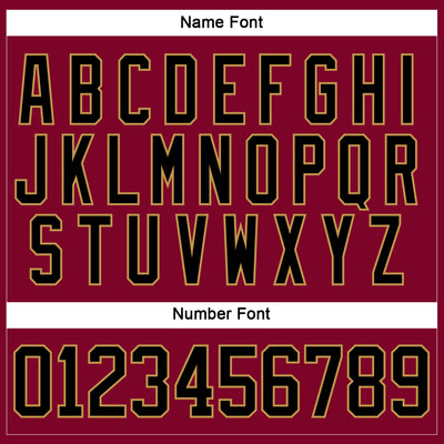 Custom Maroon Black-Old Gold Hockey Lace Neck Jersey