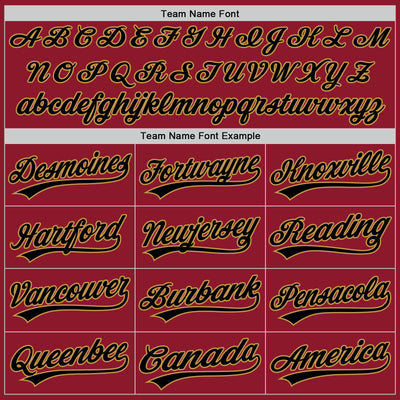 Custom Maroon Black-Old Gold Authentic Throwback Baseball Jersey