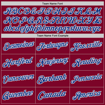 Custom Maroon Royal-White Authentic Throwback Basketball Jersey