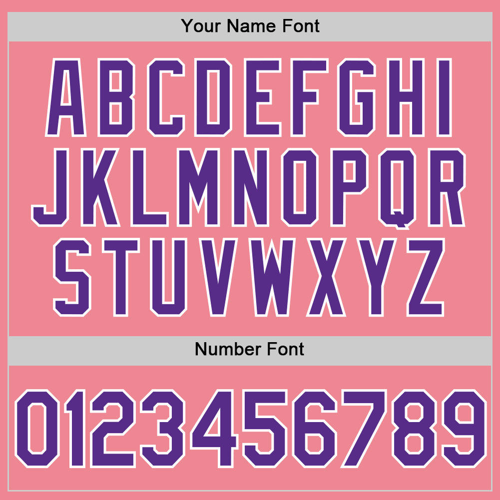 Custom Medium Pink Purple-White Authentic Baseball Jersey