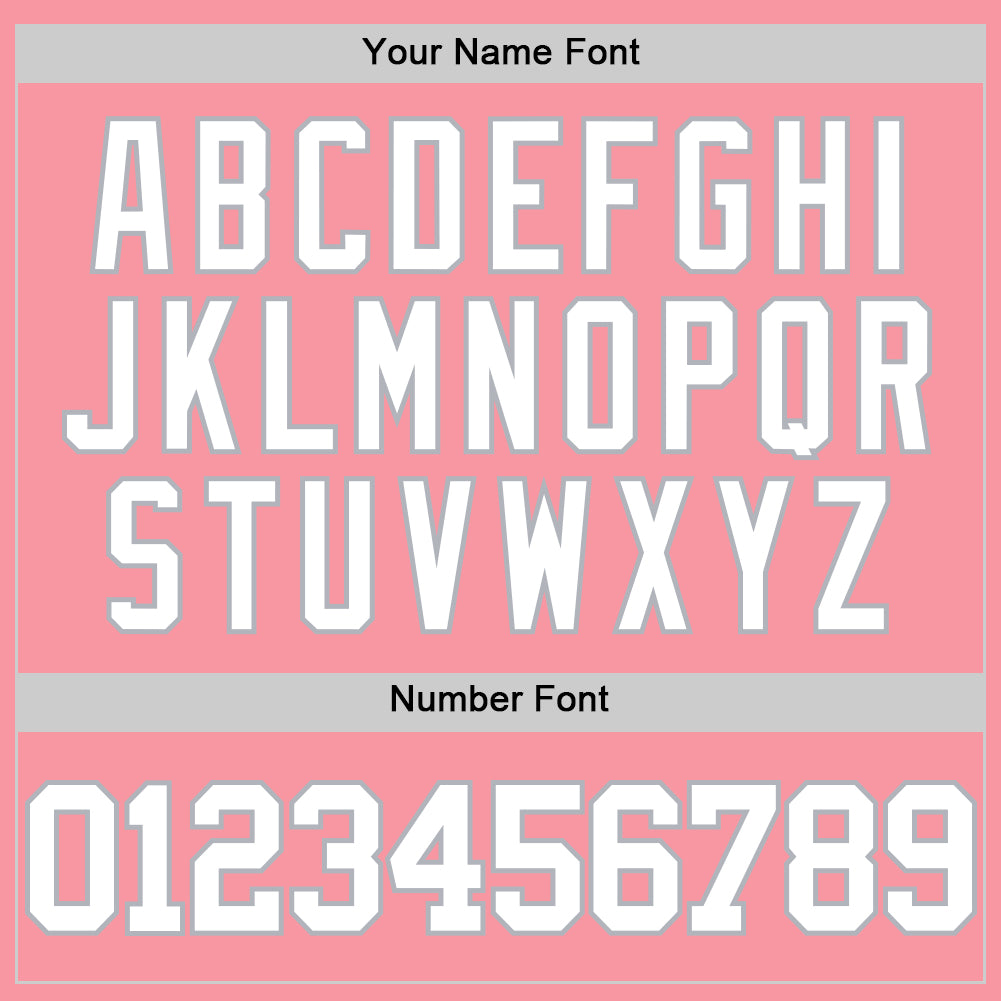 Custom Medium Pink White-Gray Authentic Basketball Jersey