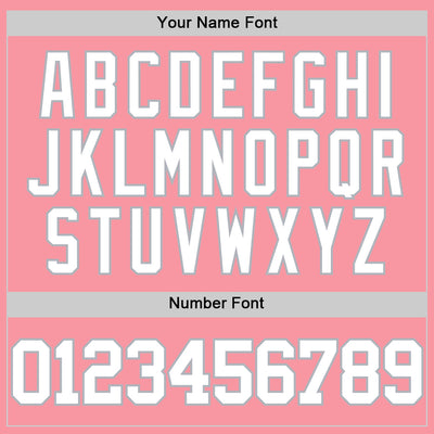 Custom Medium Pink White-Gray Authentic Basketball Jersey