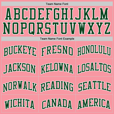 Custom Medium Pink Green-White Authentic Basketball Jersey