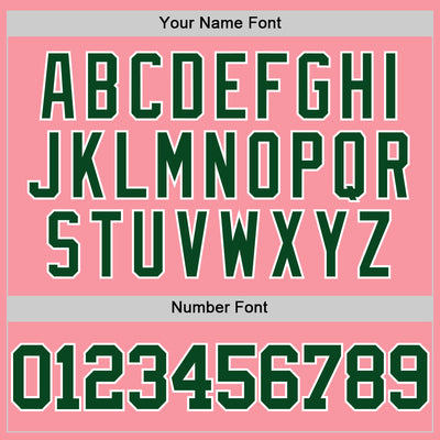 Custom Medium Pink Green-White Authentic Basketball Jersey