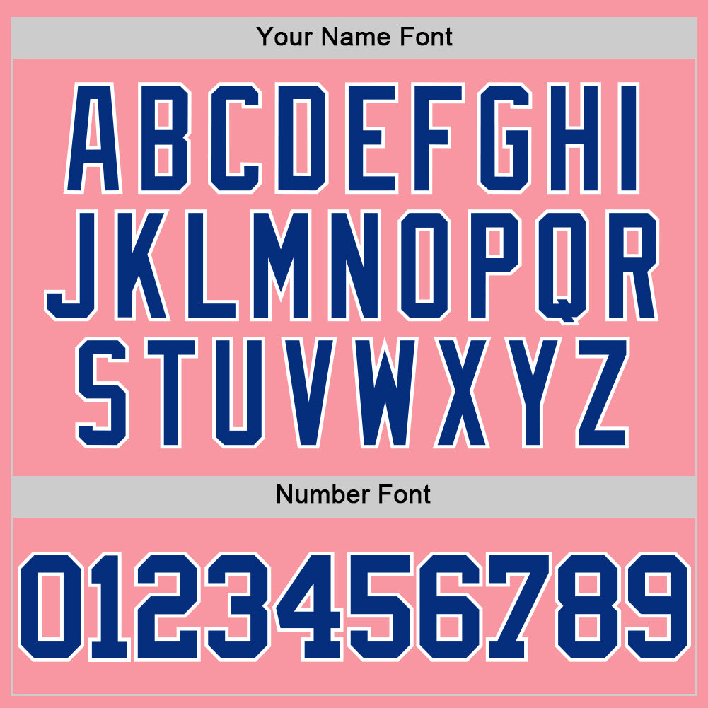 Custom Medium Pink Royal-White Authentic Basketball Jersey