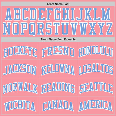 Custom Medium Pink Light Blue-White Authentic Basketball Jersey