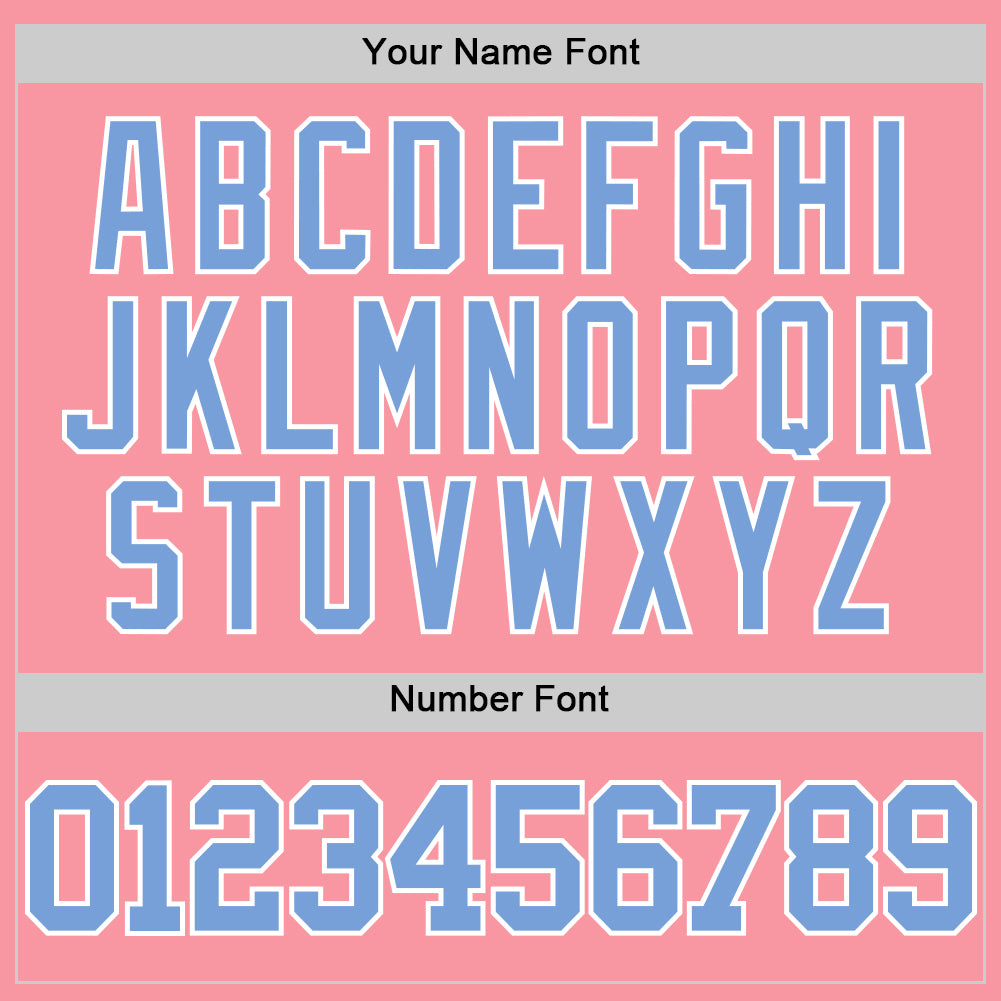 Custom Medium Pink Light Blue-White Authentic Basketball Jersey