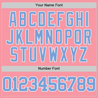 Custom Medium Pink Light Blue-White Authentic Basketball Jersey