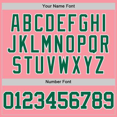 Custom Medium Pink Kelly Green-White Authentic Basketball Jersey