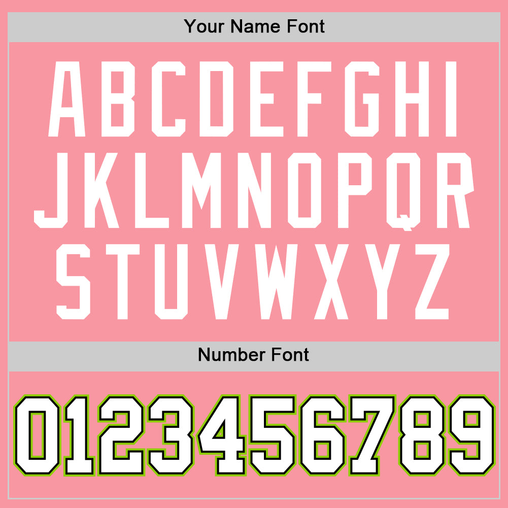 Custom Medium Pink White Black-Neon Green Authentic Basketball Jersey