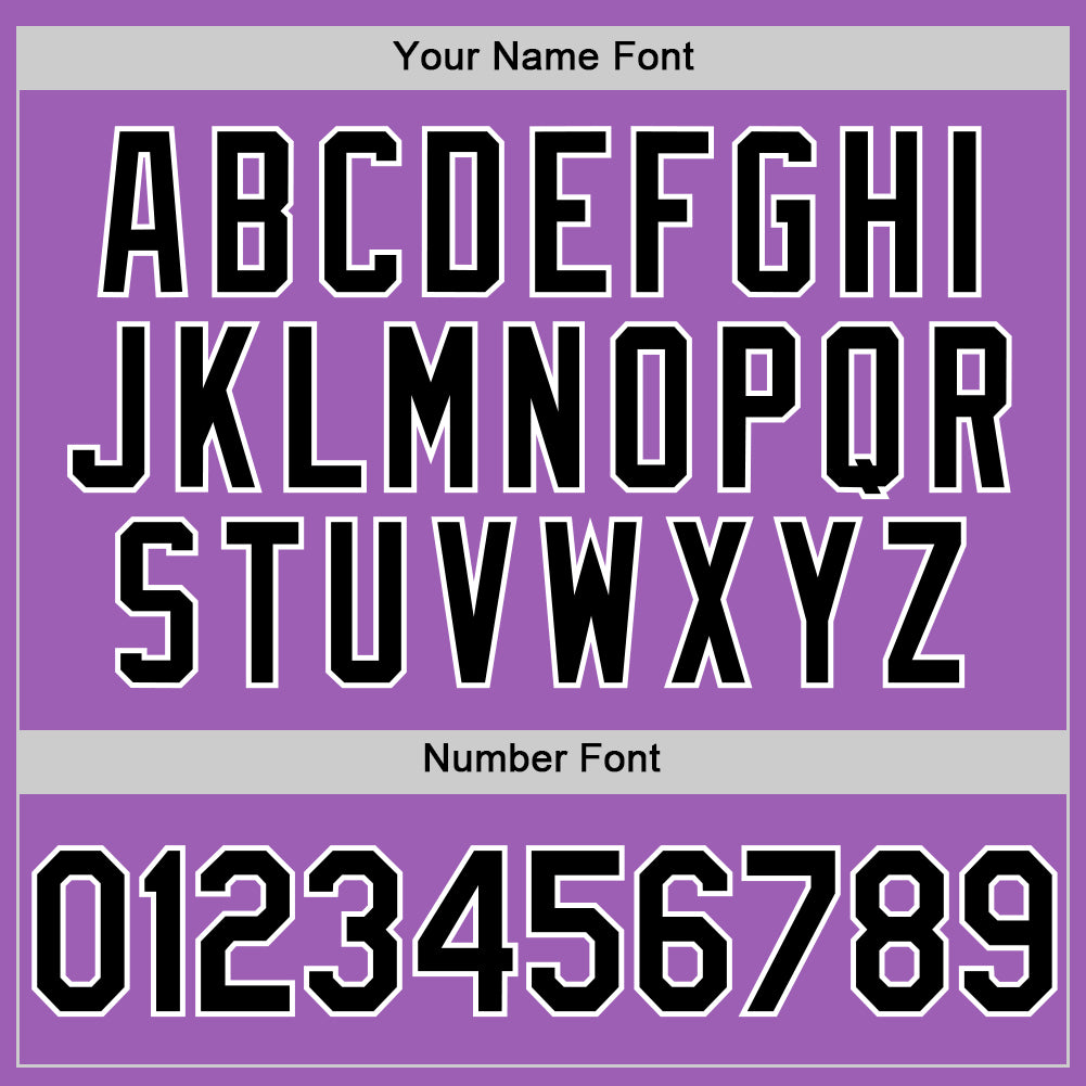 Custom Medium Purple Black-White Authentic Baseball Jersey