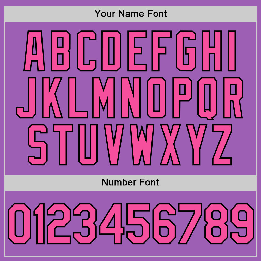 Custom Medium Purple Pink-Black Authentic Baseball Jersey