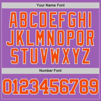 Custom Medium Purple Orange-White Authentic Basketball Jersey