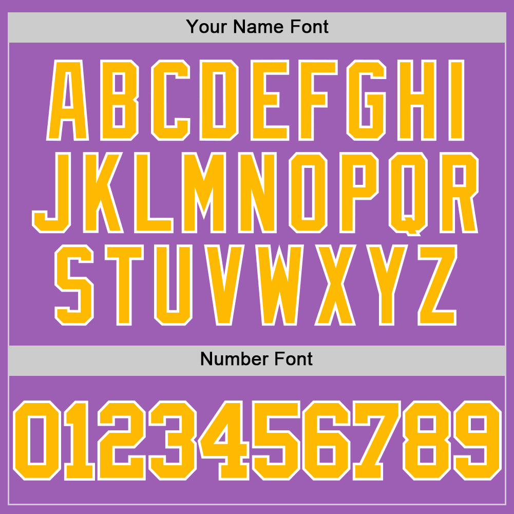 Custom Medium Purple Gold-White Authentic Basketball Jersey